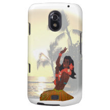 Menina de Hula na praia da palmeira Capas Galaxy Nexus