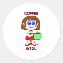 MENINA DO CAFÉ - CABELO MARROM ADESIVOS