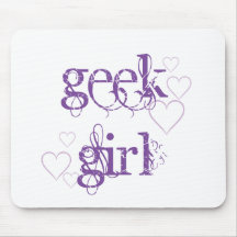 Menina do geek mouse pads