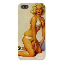 Menina do Pinup do verão da praia de Gil Elvgren d Capas iPhone 5