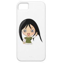 Menina dos desenhos animados capa iPhone 5