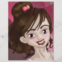 Menina dos namorados panfletos personalizado