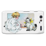 Menina e gato do vintage droid RAZR capas