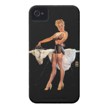 Menina passando retro do Pinup de Gil Elvgren do v Capa iPhone 4