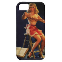 Menina retro do Pinup do fabricante do Taffy de Gi iPhone 5 Capa
