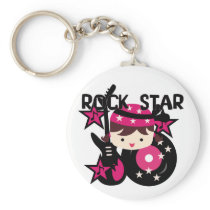Menina triguenha da estrela do rock porta chaves