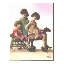 meninas do vintage cartoes postais