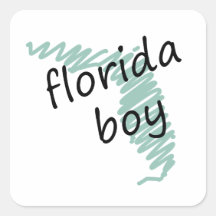 Menino de Florida no desenho do mapa do Florida da Adesivos