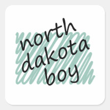 Menino de North Dakota no mapa do North Dakota da  Adesivos