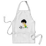 Menino do futebol avental