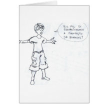 menino rebelde quadrinho charge desenhado a mão cartões