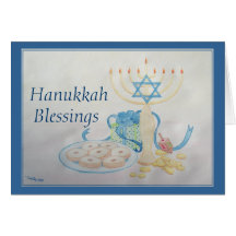 MESA DE HANUKKAH CARTÃO