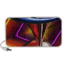 Mesa de néon caixinha de som para iPod