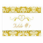 Mesa Monogrammed do casamento do coração # Cartao Postal