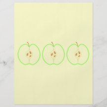 Metade de um Apple verde Panfleto Personalizado
