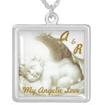 Meu amor angélico Neckace Encanto-Personaliza Bijuterias Personalizadas