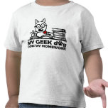 Meu cão do geek faz meus trabalhos de casa tshirts