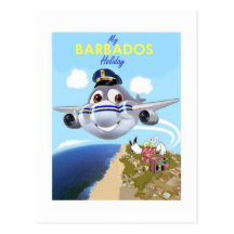 meu cartão do feriado de barbados cartao postal
