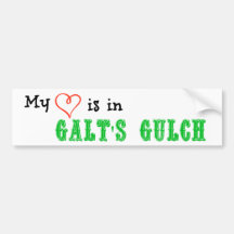 Meu coração está no Gulch de Galt Adesivo