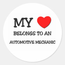 Meu coração pertence a um MECÂNICO AUTOMOTRIZ Adesivos