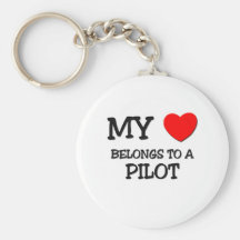 Meu coração pertence a um PILOTO Chaveiros