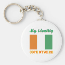 Meu d'ivoire da costa da identidade chaveiro