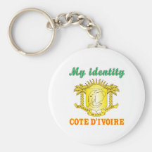 Meu d'ivoire da costa da identidade chaveiros