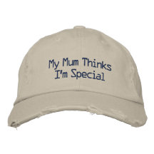 Meu Mum pensa que eu sou especial Boné Bordado