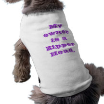 Meu proprietário é uma cabeça do Zipper Roupas Para Cães