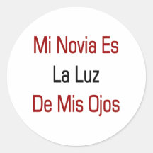 MI Novia Es La Luz De Mis Ojos Adesivo