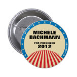 Michele Bachmann para o presidente 2012 botão Boton