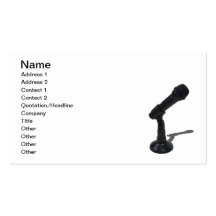 Microfone audio modelo cartão de visita