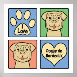 Mim Amor Dogue de Bordéus Impressão
