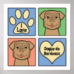 Mim Amor Dogue de Bordéus Posteres