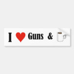 Mim armas e café do coração adesivo
