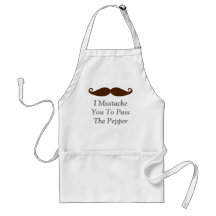 Mim bigode você para passar a pimenta avental