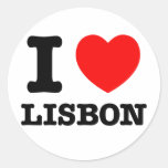 Mim coração Lisboa Adesivos Redondos