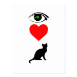 Mim coração Pussy_Cat Cartão Postal