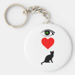 Mim coração Pussy_Cat Chaveiro