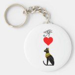 Mim coração Pussy_Cat, Hieroglyphics egípcios Chaveiro