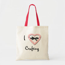 Mim coração que Crafting o saco Bolsa Para Compras