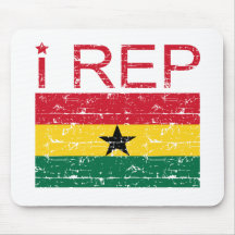 Mim design da bandeira do representante ghana mouse pad