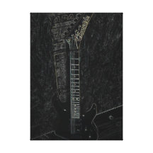 Minha guitarra impressão de canvas esticadas
