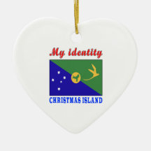 Minha ilha christmas da identidade enfeite para arvore de natal