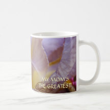 MINHA mãe as GRANDES flores da íris da caneca de c