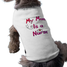 Minha mamã é um t-shirt do cão da ENFERMEIRA--Ador Roupa Para Cães