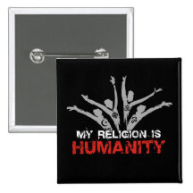 Minha religião é humanidade pins