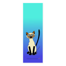 Mini marcador do gato Siamese (azuis) Cartões De Visitas