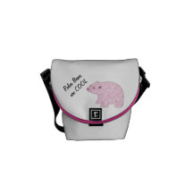 Mini saco do amigo polar cor-de-rosa bolsa mensageiro
