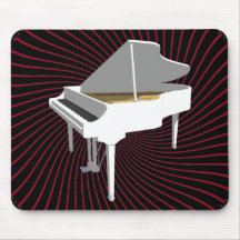 modelo 3D: Piano de cauda branco: Mousepad